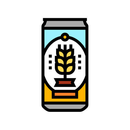 can beer drink color icon vector. can beer drink sign. isolated symbol illustrationのイラスト素材