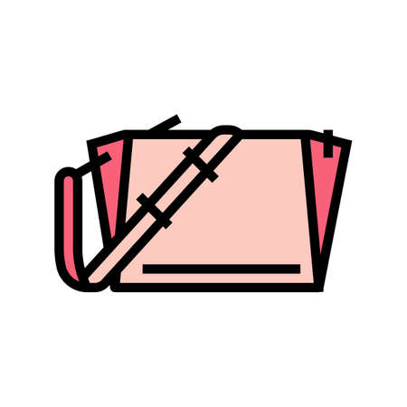 luxury bag woman color icon vector. luxury bag woman sign. isolated symbol illustrationのイラスト素材