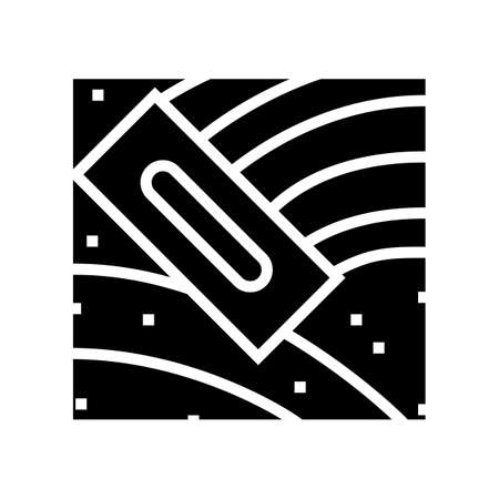 wall putty glyph icon vector. wall putty sign. isolated symbol illustrationのイラスト素材