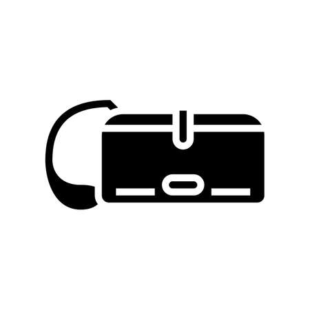 stylish bag woman glyph icon vector. stylish bag woman sign. isolated symbol illustrationのイラスト素材