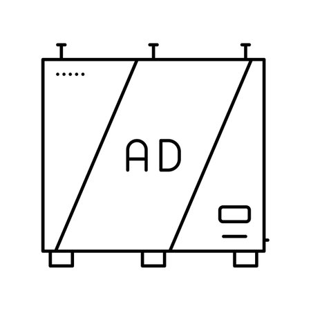 wall exhibition line icon vector. wall exhibition sign. isolated contour symbol black illustrationのイラスト素材