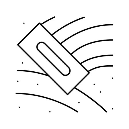 wall putty line icon vector. wall putty sign. isolated contour symbol black illustrationのイラスト素材