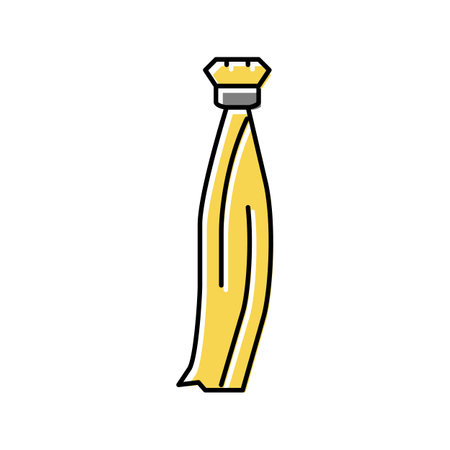 curly blonde hair accessory color icon vector. curly blonde hair accessory sign. isolated symbol illustrationのイラスト素材
