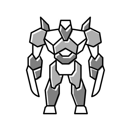 metal monster color icon vector. metal monster sign. isolated symbol illustrationのイラスト素材