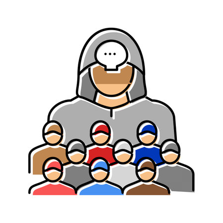 sect religious color icon vector. sect religious sign. isolated symbol illustrationのイラスト素材