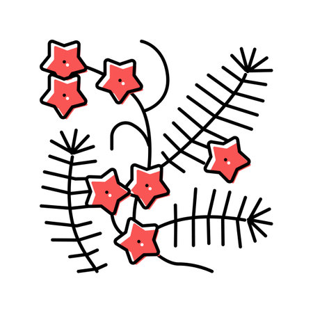 cypress liana color icon vector. cypress liana sign. isolated symbol illustrationのイラスト素材