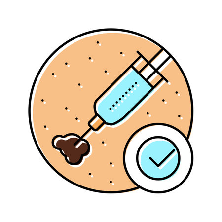 corticosteroid injection color icon vector. corticosteroid injection sign. isolated symbol illustrationのイラスト素材