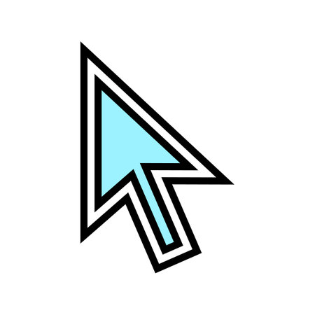 cursor arrow color icon vector. cursor arrow sign. isolated symbol illustrationのイラスト素材