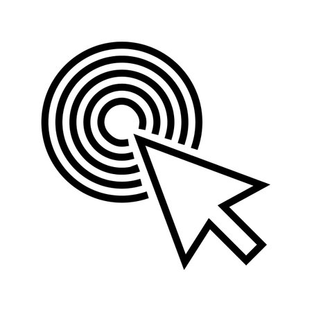pointer arrow line icon vector. pointer arrow sign. isolated contour symbol black illustrationのイラスト素材