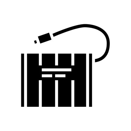 lithium ion li-ion battery glyph icon vector. lithium ion li-ion battery sign. isolated symbol illustrationのイラスト素材