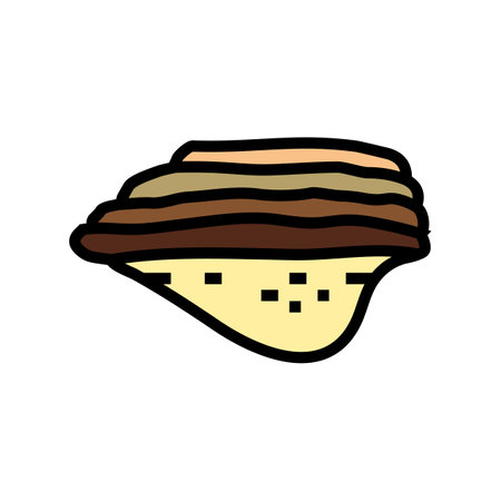meshima mushroom color icon vector. meshima mushroom sign. isolated symbol illustrationのイラスト素材