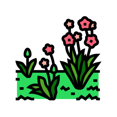 growth spring color icon vector. growth spring sign. isolated symbol illustrationのイラスト素材