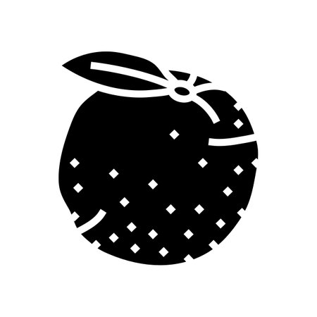 orange leaf glyph icon vector. orange leaf sign. isolated symbol illustrationのイラスト素材