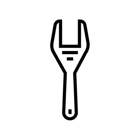 fan clutch wrench tool line icon vector. fan clutch wrench tool sign. isolated contour symbol black illustrationのイラスト素材