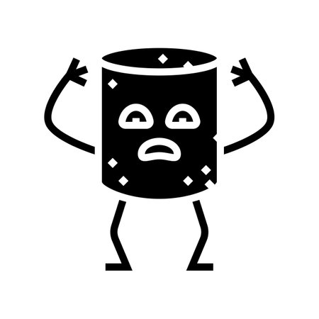 marshmallow dessert character glyph icon vector. marshmallow dessert character sign. isolated symbol illustrationのイラスト素材