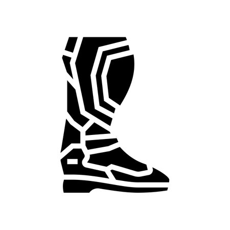 boots motorcycle glyph icon vector. boots motorcycle sign. isolated symbol illustrationのイラスト素材