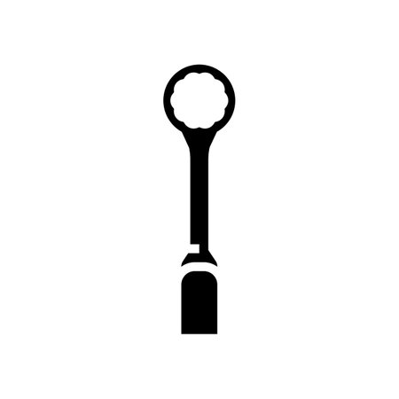 hammer wrench tool glyph icon vector. hammer wrench tool sign. isolated symbol illustrationのイラスト素材