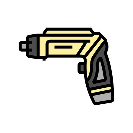 screwdriver equipment color icon vector. screwdriver equipment sign. isolated symbol illustrationのイラスト素材