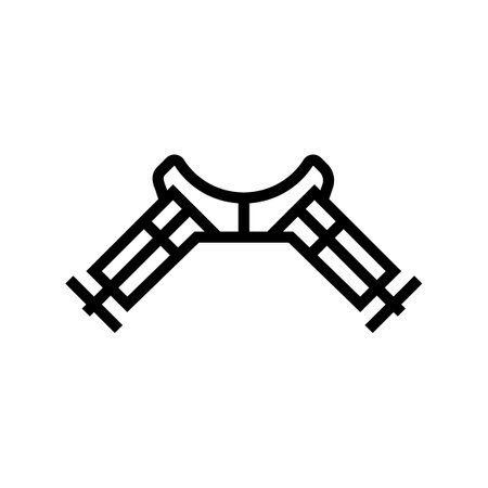 corner clamp line icon vector. corner clamp sign. isolated contour symbol black illustrationのイラスト素材