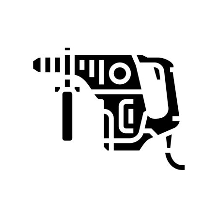 drill machine glyph icon vector. drill machine sign. isolated symbol illustrationのイラスト素材