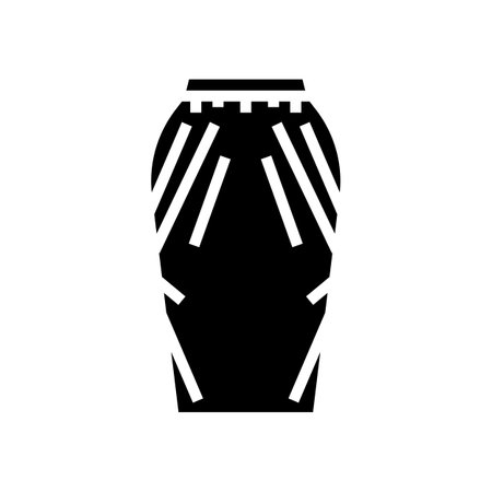 cowl skirt glyph icon vector. cowl skirt sign. isolated symbol illustrationのイラスト素材