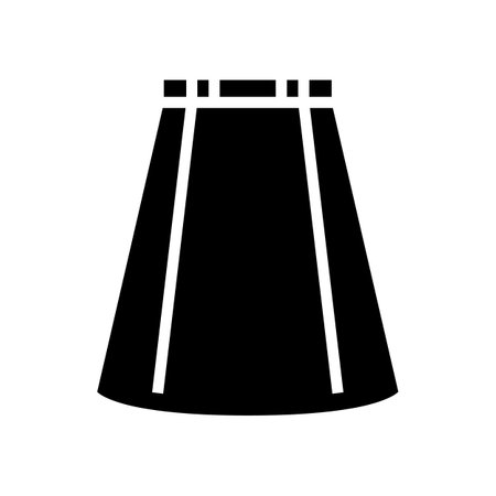 a line skirt glyph icon vector. a line skirt sign. isolated symbol illustrationのイラスト素材