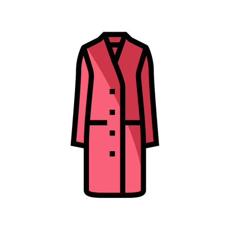 evening coat outerwear female color icon vector. evening coat outerwear female sign. isolated symbol illustrationのイラスト素材