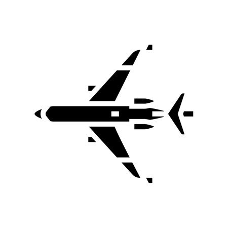 transport airplane aircraft glyph icon vector. transport airplane aircraft sign. isolated symbol illustrationのイラスト素材