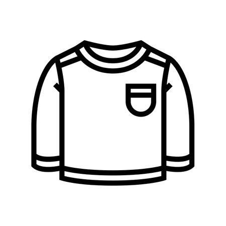 long sleeve shirt boy baby cloth line icon vector. long sleeve shirt boy baby cloth sign. isolated contour symbol black illustrationのイラスト素材