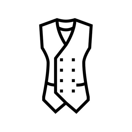 waistcoat outerwear male line icon vector. waistcoat outerwear male sign. isolated contour symbol black illustrationのイラスト素材
