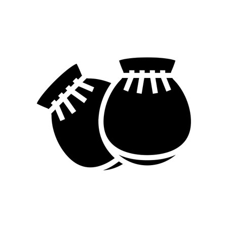 no scratch mittens baby cloth glyph icon vector. no scratch mittens baby cloth sign. isolated symbol illustrationのイラスト素材