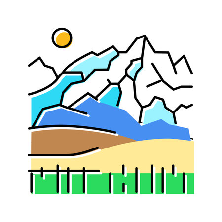 nature summer color icon vector. nature summer sign. isolated symbol illustrationのイラスト素材