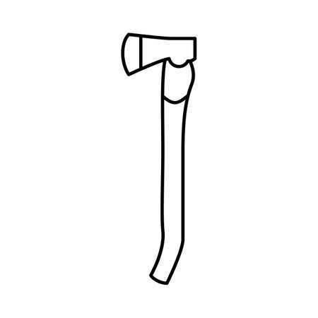 forest axe hatchet line icon vector. forest axe hatchet sign. isolated contour symbol black illustrationのイラスト素材