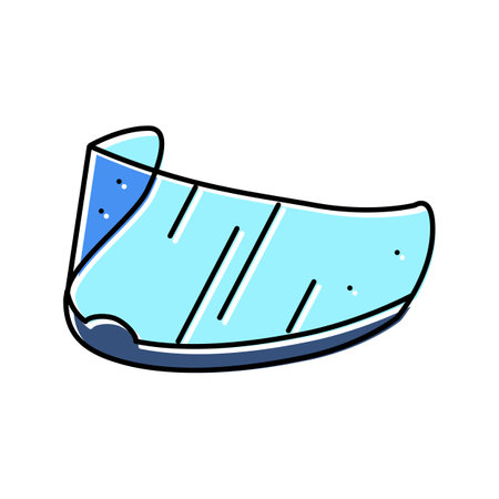 face shield motorcycle accessory color icon vector. face shield motorcycle accessory sign. isolated symbol illustrationのイラスト素材
