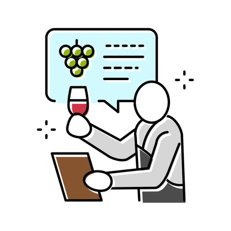 sommelier profession color icon vector. sommelier profession sign. isolated symbol illustrationのイラスト素材