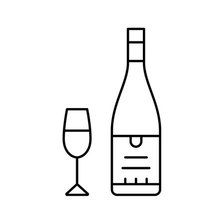 sauvignon blanc white wine line icon vector. sauvignon blanc white wine sign. isolated contour symbol black illustrationのイラスト素材