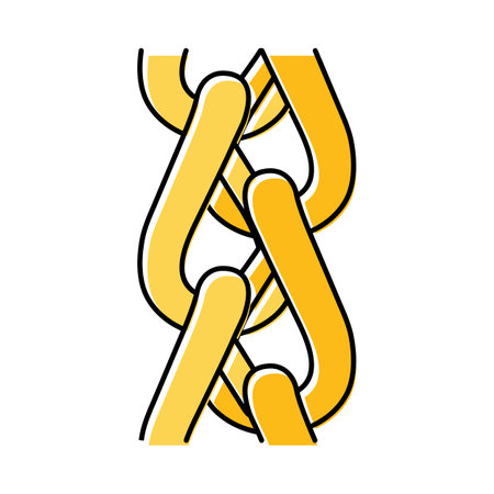 spiga wheat chain color icon vector. spiga wheat chain sign. isolated symbol illustrationのイラスト素材