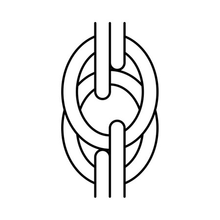 rope chain line icon vector. rope chain sign. isolated contour symbol black illustrationのイラスト素材