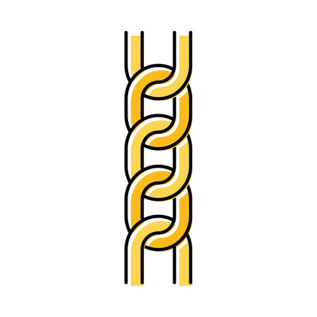 figaro chain color icon vector. figaro chain sign. isolated symbol illustrationのイラスト素材