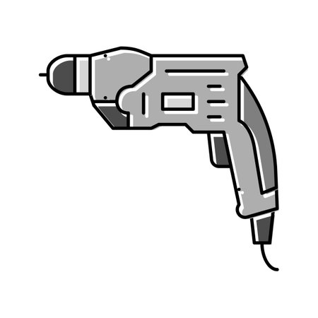 drill construction color icon vector. drill construction sign. isolated symbol illustrationのイラスト素材