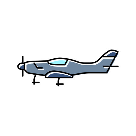 light sport airplane aircraft color icon vector. light sport airplane aircraft sign. isolated symbol illustrationのイラスト素材