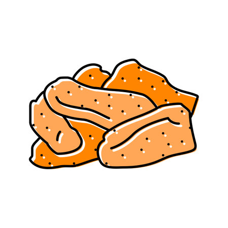 ginger dried fruit color icon vector. ginger dried fruit sign. isolated symbol illustrationのイラスト素材
