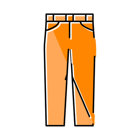 chino pants clothes color icon vector. chino pants clothes sign. isolated symbol illustrationのイラスト素材