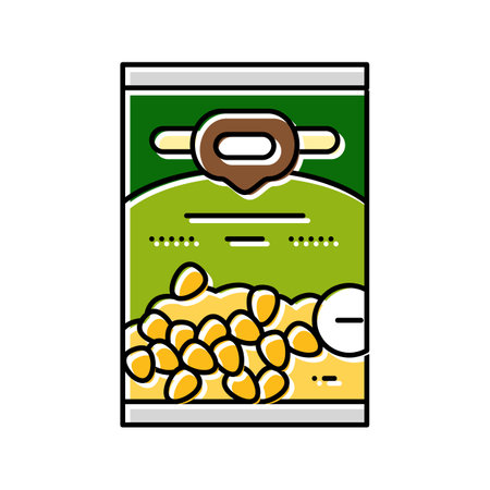 can corn color icon vector. can corn sign. isolated symbol illustrationのイラスト素材