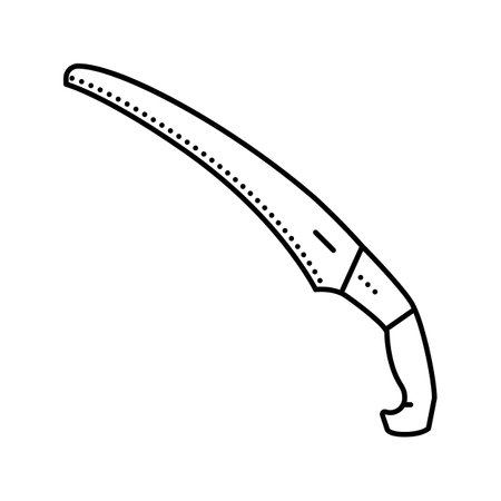 pruning saw line icon vector. pruning saw sign. isolated contour symbol black illustrationのイラスト素材