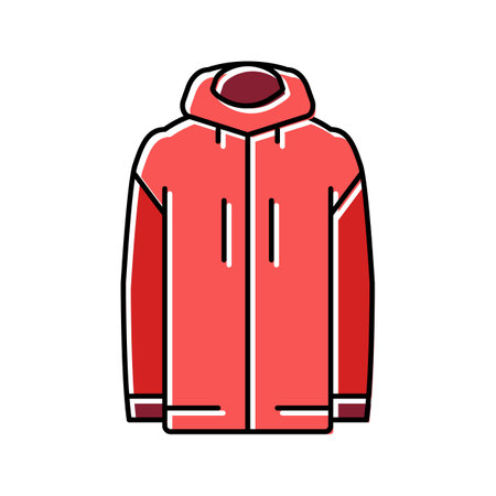 windproof outerwear male color icon vector. windproof outerwear male sign. isolated symbol illustrationのイラスト素材