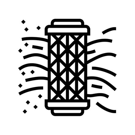 filter air line icon vector. filter air sign. isolated contour symbol black illustrationのイラスト素材