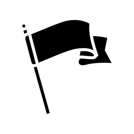 retro flag glyph icon vector. retro flag sign. isolated symbol illustrationのイラスト素材