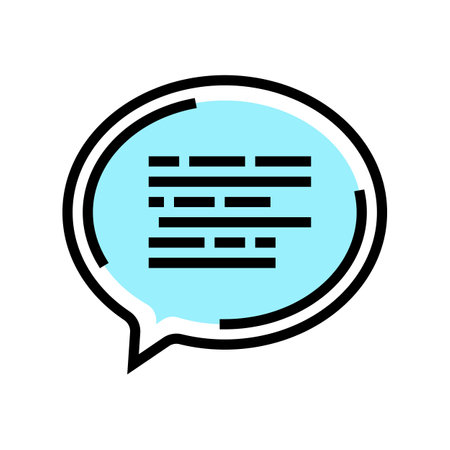 speech bubble testimonial color icon vector. speech bubble testimonial sign. isolated symbol illustrationのイラスト素材