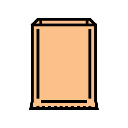 food grade bag color icon vector. food grade bag sign. isolated symbol illustrationのイラスト素材